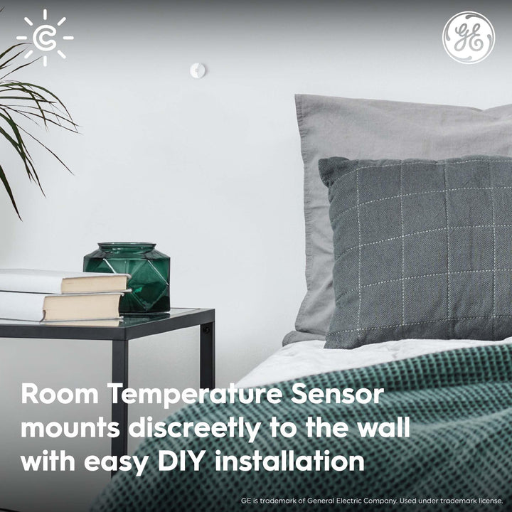 GE Cync Smart Temperature Sensor, Works with Cync Smart Thermostat (Required and Sold Separately) to Reduce Hot and Cold Spots, Easy Mounting and DIY Installation, White