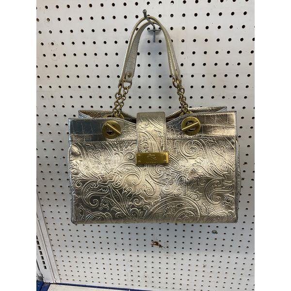 Etro embossed metallic pegasus logo authentic very good condition Retail $325.00