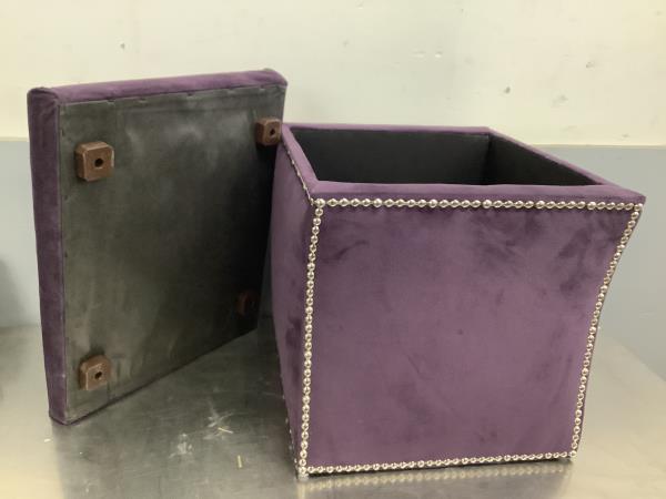 Skyline Furniture Storage Ottoman - Velvet Aubergine Retail $150.00