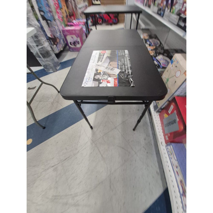 Amazon Basics Folding Table - Portable, Indoor/Outdoor, Black