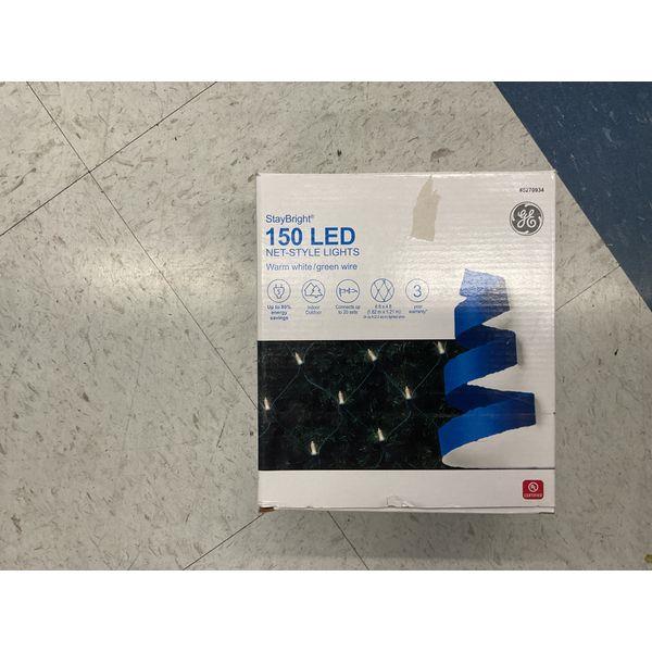 StayBright 150 LED Net-Style Lights - Warm White/Green Wire