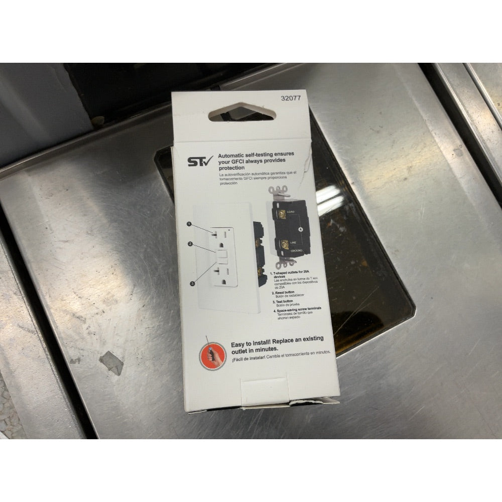 UltraPro GFCI Outlet - 20 AMP, Ground-fault Circuit Interrupter, Self-Testing, White