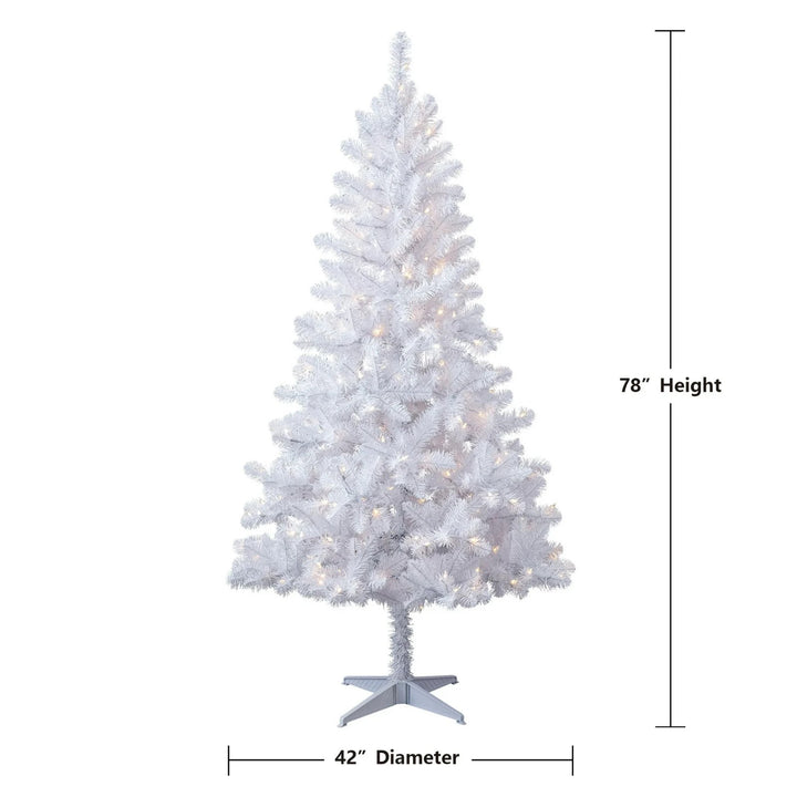 6.5ft Prelit White Madison Pine Artificial Christmas Tree Color-Changing LEDs Retail $99.00