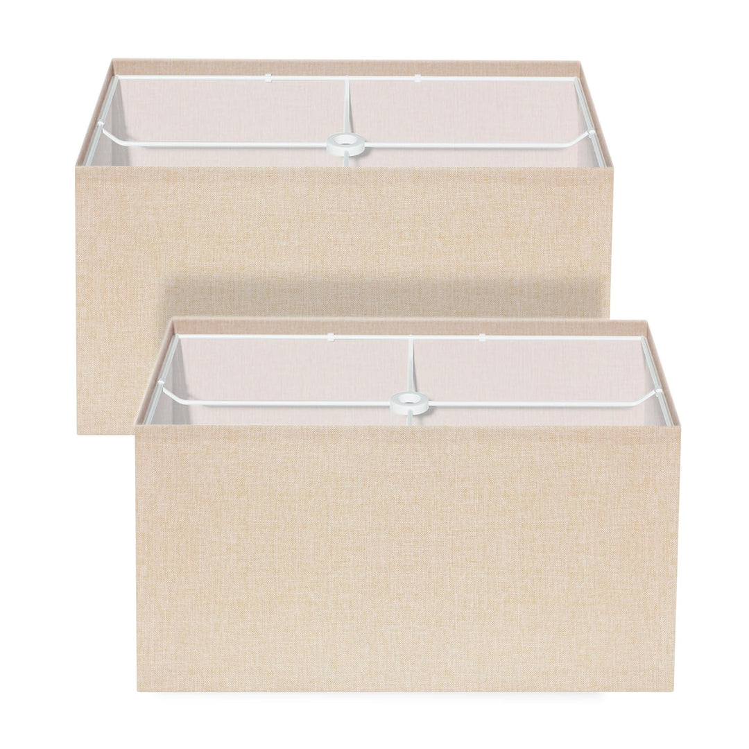 Lamp Shades Set of 2 Lampshades Lampshades Natural Linen Hand Crafted Easy Assembly Required Lamp Shades for Floor Lamps Lamp Shades for Table Lamps