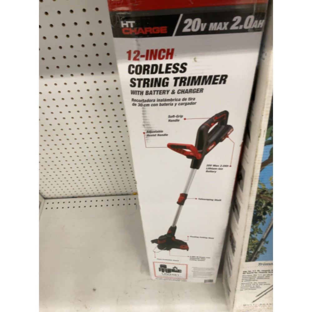 Hyper Tough 20V Max Cordless 12-inch String Trimmer  HT21-401-003-02