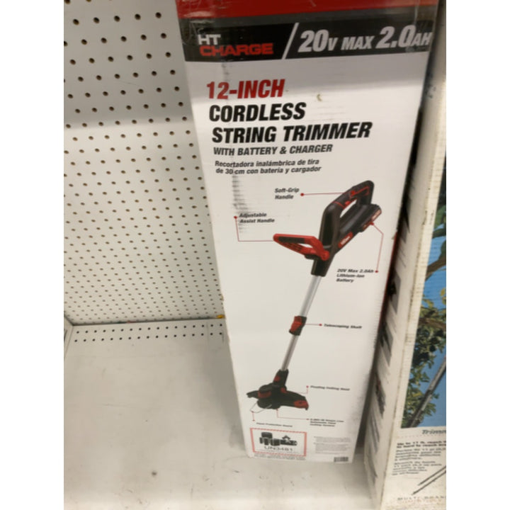 Hyper Tough 20V Max Cordless 12-inch String Trimmer  HT21-401-003-02