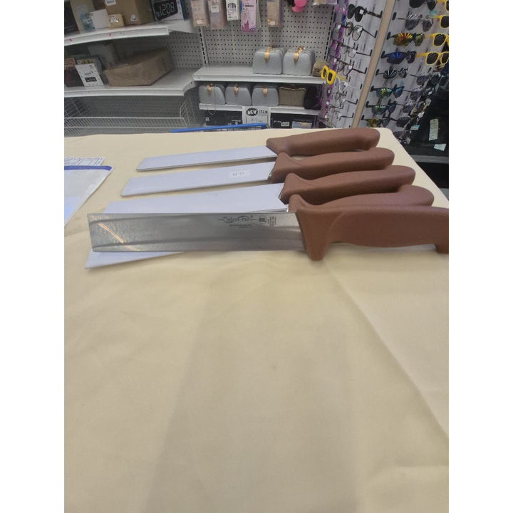 Unbranded Butcher Knife - Stainless Steel, Brown Handle