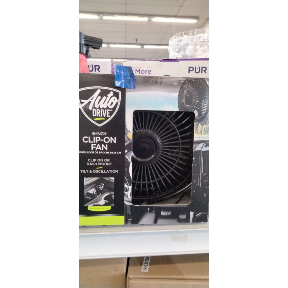 6" Clip On Fan (for Cars, Trucks, and RV's) Plugs Into Any Vehicle Power Source. Clip On or Dash Mount.