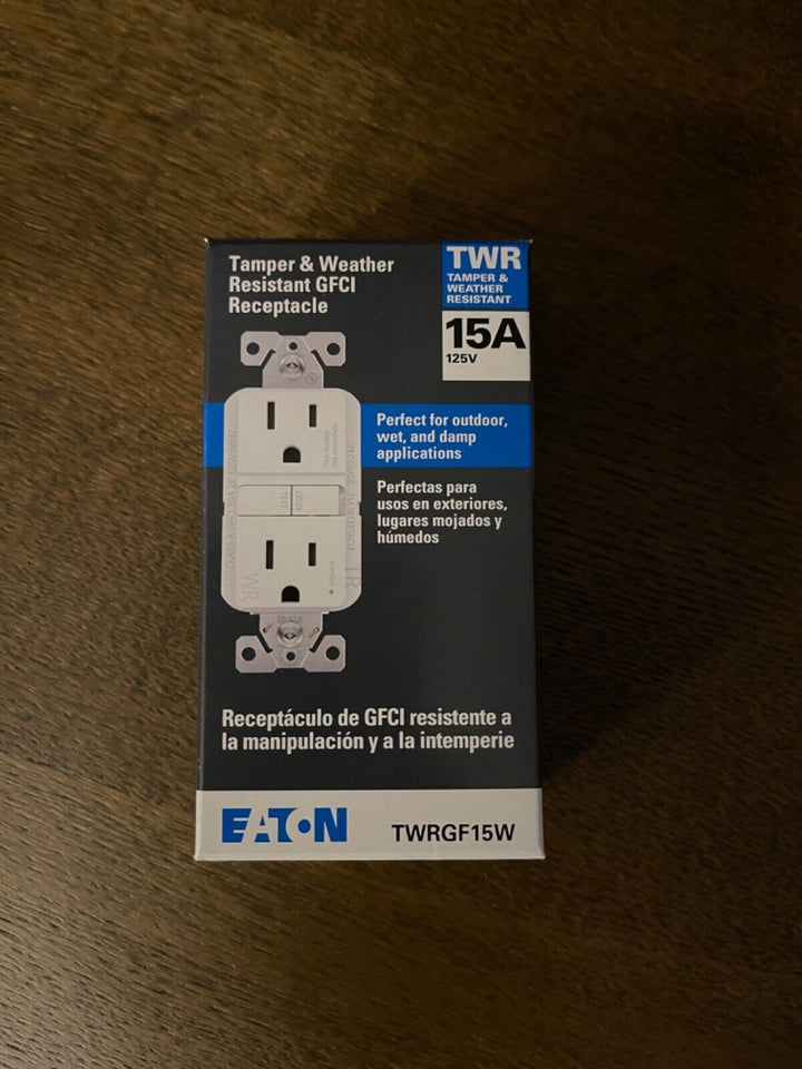 EATON TWRGF15W Tamper & Weather Resistant GFCI Receptacle NEW