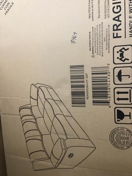 KEYDES Inc - NX6008GY-SF Manual Reclining Sofa - Gray Retail $969.00