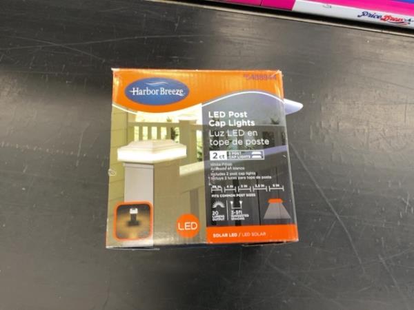 Harbor Breeze LED Post Cap Lights - 2-pack, Solar Powered Retail $35.00