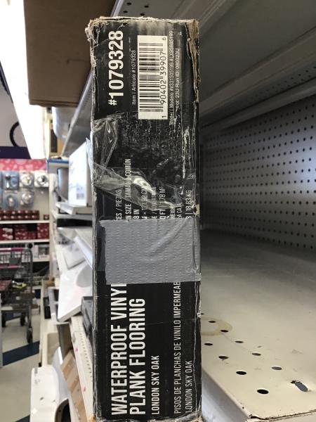 Stainmaster Waterproof Vinyl Plank Flooring - London Sky Oak, 6mm Thickness, Stain Resistant Retail $45.00