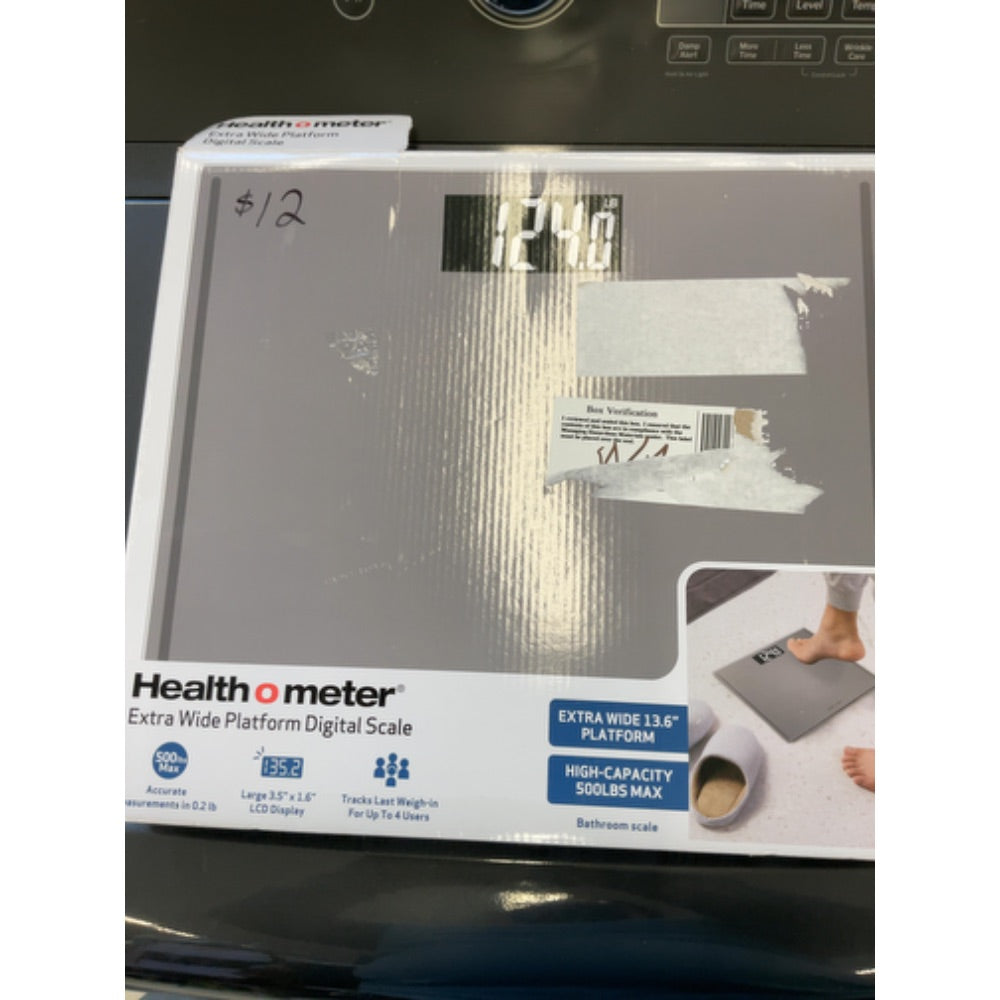 Platform Digital Bathroom Scale with Advanced Technology, 500 Lb Capacity, Grey
