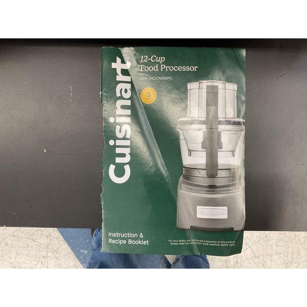Cuisinart 12-Cup Food Processor - CFP-24DCNGMPC, Instruction & Recipe Booklet Retail $140.00