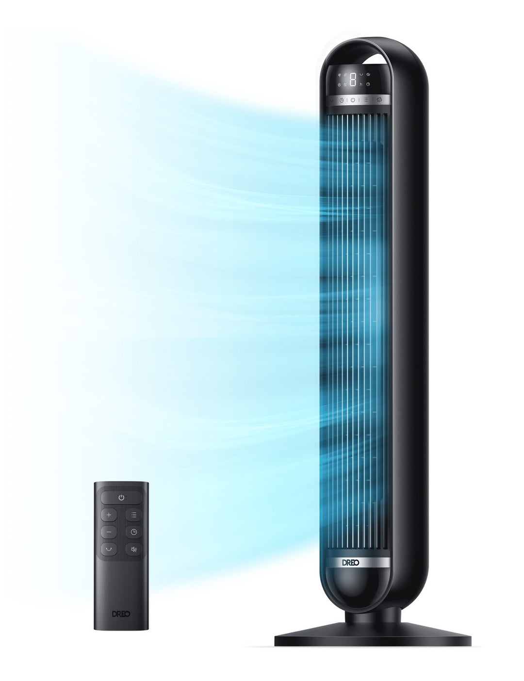 Dreo Tower Fan  27ft/s Velocity Quiet Floor Fan  90Â° Oscillating Fans for Indoors with 8 Speeds  4 Modes  Remote Control  Standing Fans  Bladeless Fa