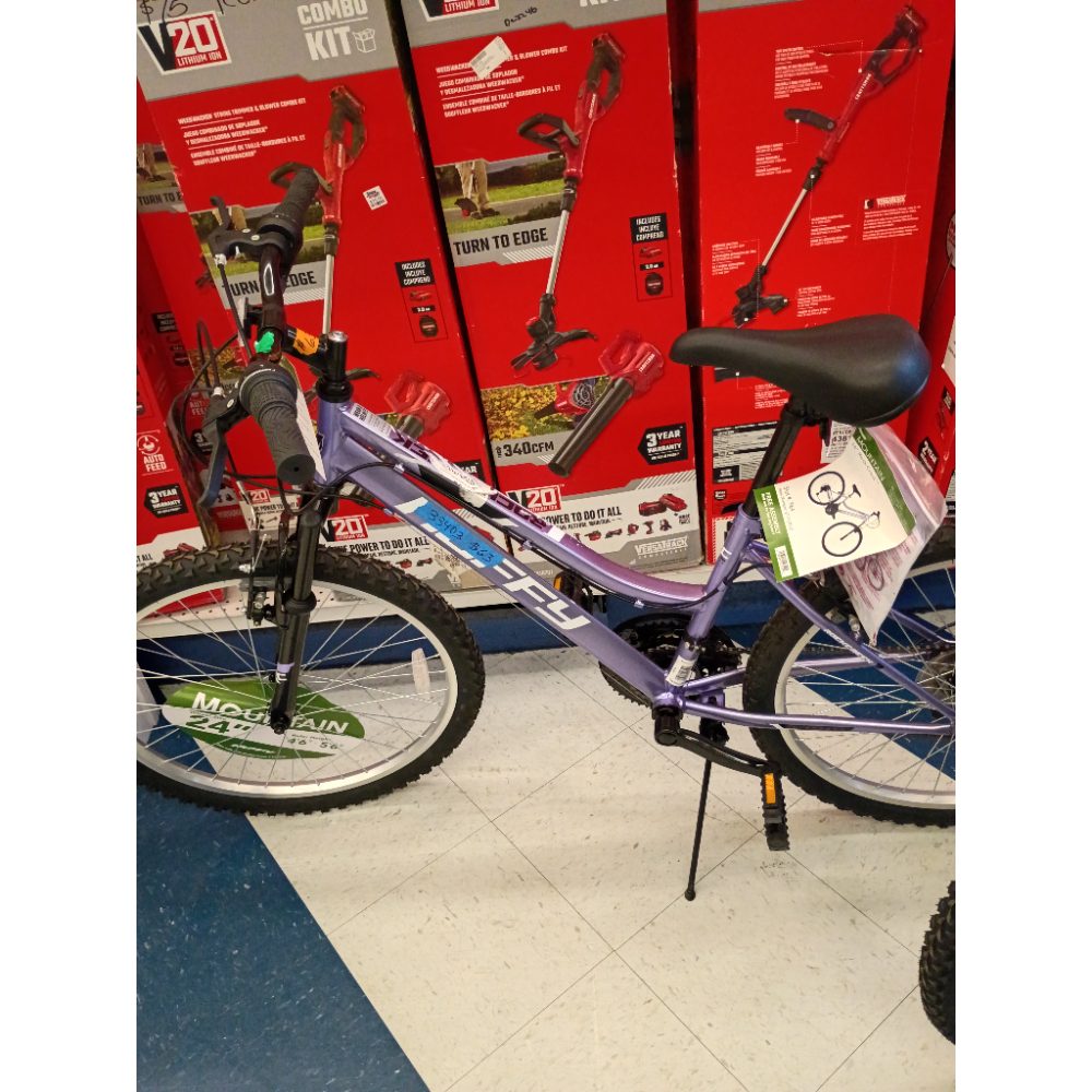 Huffy 24  Rock Creek Mountain Bike  Fits Riders 4 8  - 5 8   Purple  Adult  Women S
