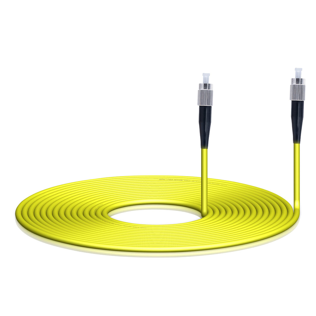 XWYWX 7M/23FT FC/UPC to FC/UPC SM SX LSZH 3.0mm Indoor Fiber Optic Patch Cord, FC to FC Single Mode 9/125Ã‚Âµm Simplex FC-FC Optical Fiber Jumper Cable Compatible with OS1&OS2-XFUFU111-7