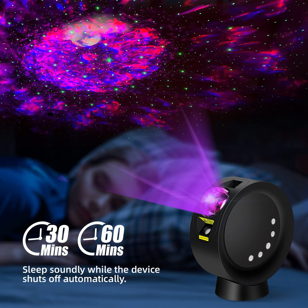KIVOTAC Galaxy Star Projector with Remote Control, Adjustable Brightness, Time Setting - For Bedroom, Gaming, Home Theater Ceiling