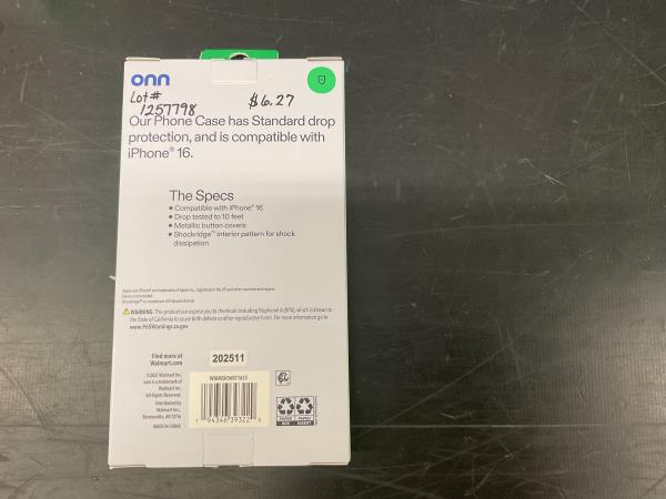 Onn. iPhone 16 phone case mushrooms Retail $8.97