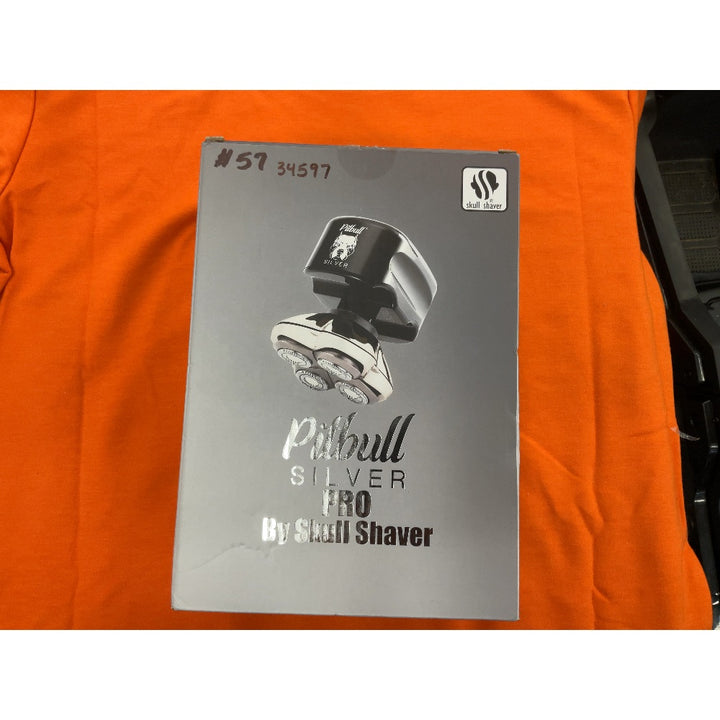 Skull Shaver Pitbull Silver Pro - Head and Face Shaver, 90 Seconds, Waterproof