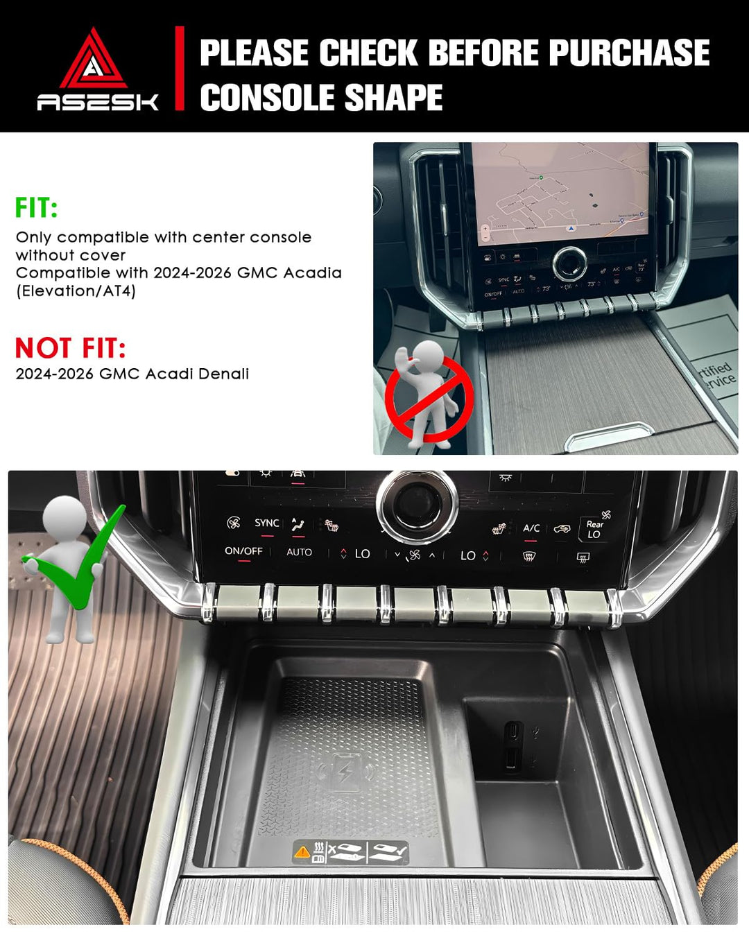 ASZSK Center Console Organizer Compatible with Landcruiser 2024,Armrest Storage Box Tray Toyota Landcruiser Accessories