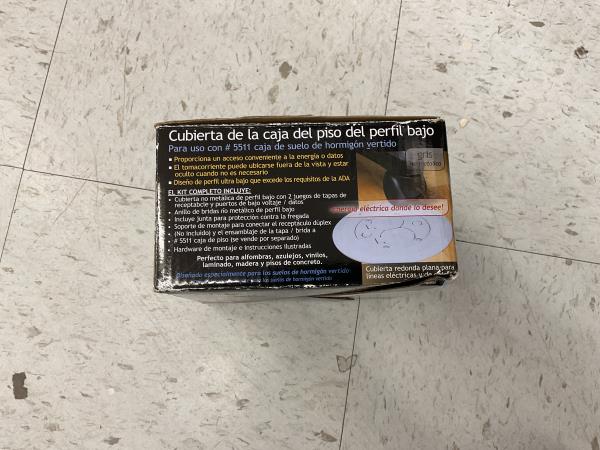 Hubbell Low Profile Floor Box Cover - #5511, Concrete Floor Box Retail $35.00