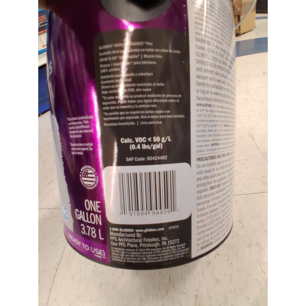 Glidden HEP Grab-N-Go Interior Paint + Primer Granite Grey / Gray  Eggshell  1 Gallon