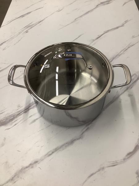 T-fal Stainless Steel Stockpot with Glass Lid Retail $75.00