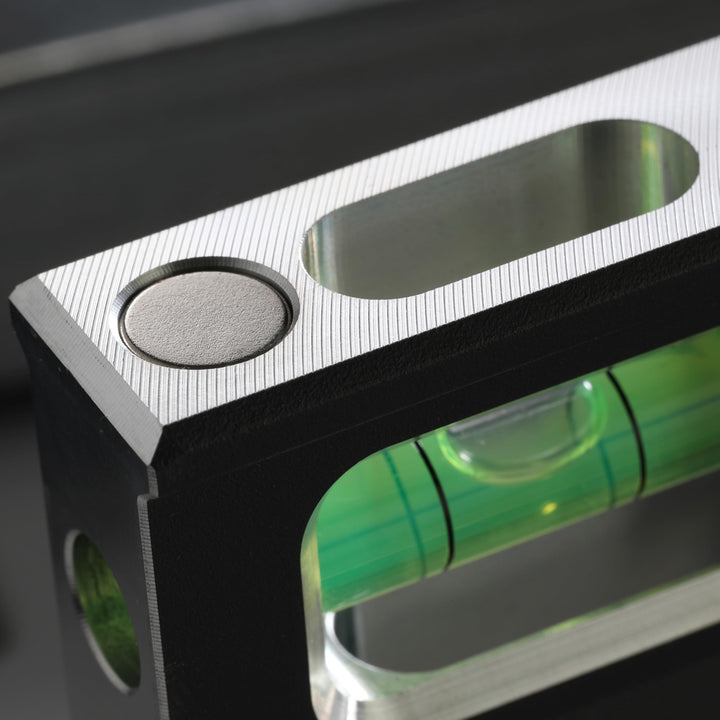 ToughBuilt â€“ 9" Magnetic Billet Torpedo Level, Precision Machined Aluminum Level with Rare Earth Magnets, V-Groove Base, Laser-Etched Markings, and Shockproof End Caps for Professional Accuracy