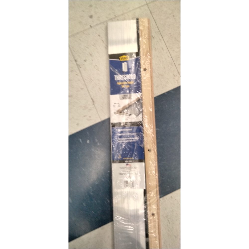 M-D Building Products 78600 5-5/8 in. x 1-1/8 in. x 36 in. Silver Adjustable Aluminum & Hardwood Threshold Kit - Versatile Solution for French and Exterior Doors