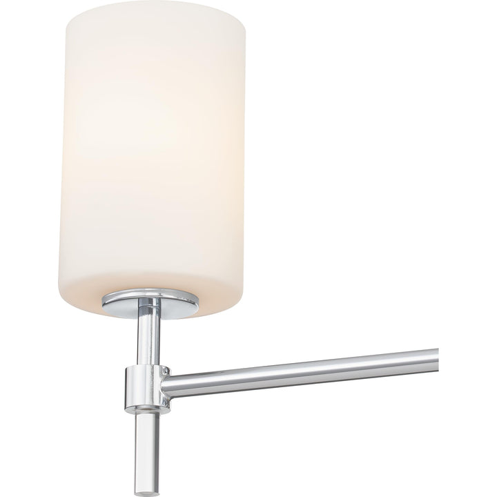 Quoizel Rossfield Vanity Light, 24 Inch 3-Light Chrome Finish with White-Etched Glass Shade Light for Bathroom, Bedroom, or Kitchen
