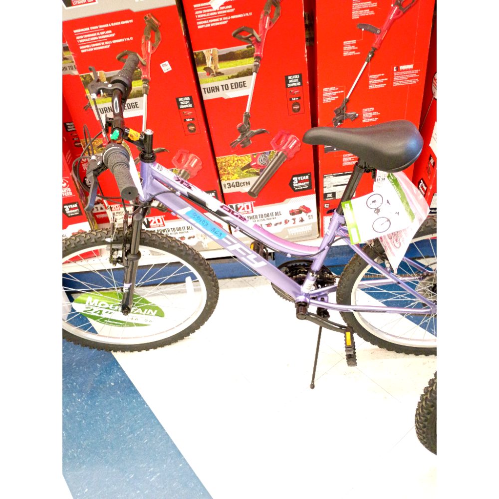 Huffy 24  Rock Creek Mountain Bike  Fits Riders 4 8  - 5 8   Purple  Adult  Women S