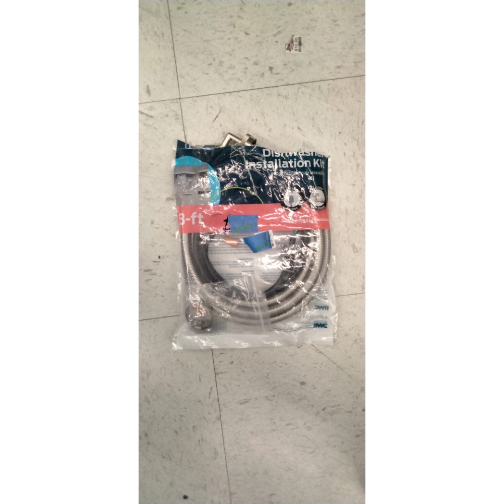 EASTMAN 8-ft 3/8-in Compression Inlet x 3/4-in Hose Thread Outlet Braided Stainless Steel Dishwasher Connector