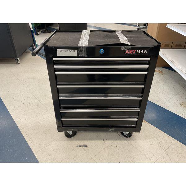 Artman Tool Chest, Rolling Cabinet, Black, Multi-Drawer Retail $169.99