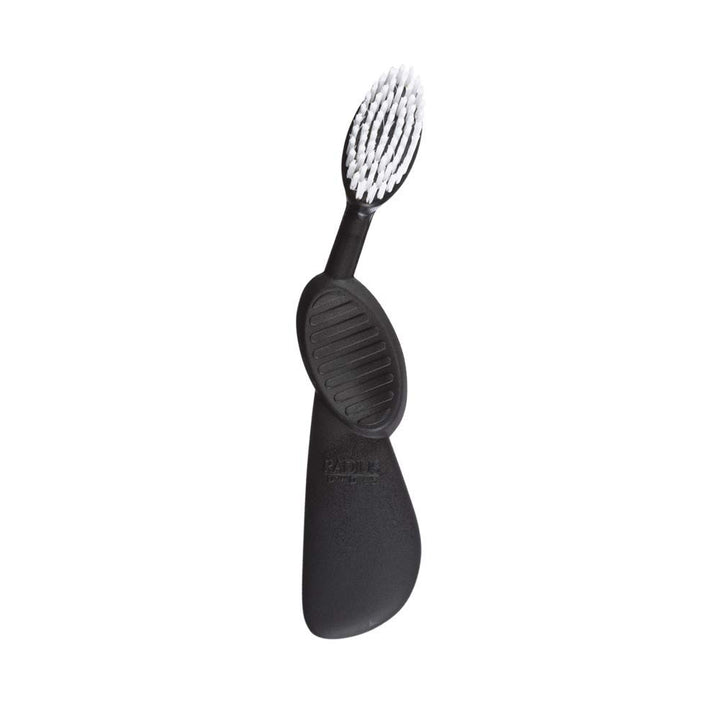 Radius Toothbrush, Flex Brush, Soft Bristles, Right Handed, Black Brush with White Bristles, BPA Free & ADA Accepted, Pack of 1 (Package May Vary)