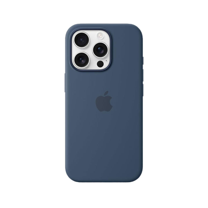 Apple iPhone 16 Pro Silicone Case with MagSafe and Camera Control: Lightweight Phone Case, Wireless Charging Compatible, Smooth Matte Finish; Denim Retail $49.00
