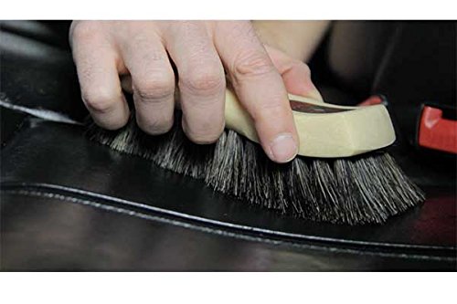 Chemical Guys Long Bristle Horse Hair Leather Cleaning Brush - Leather Brush to Gently Clean Car Interiors, Furniture, Sneakers, Boots, and More - Safe for Natural, Synthetic, Faux, and Pleather Retail $17.99