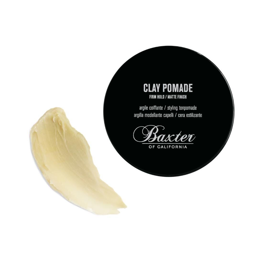 Baxter of California Clay Pomade | Firm Hold / Matte Finish | Hair Pomade for Men and Women | Perfect for Texturizing Straight or Wavy Hair | 2 Ounces