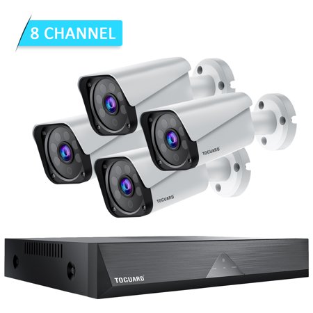 Toguard SC35 8CH CCTV Security Camera System Outdoor with 3TB Hard Drive 8pcs 1080P Bullet Surveillance Cameras HDMI Connector