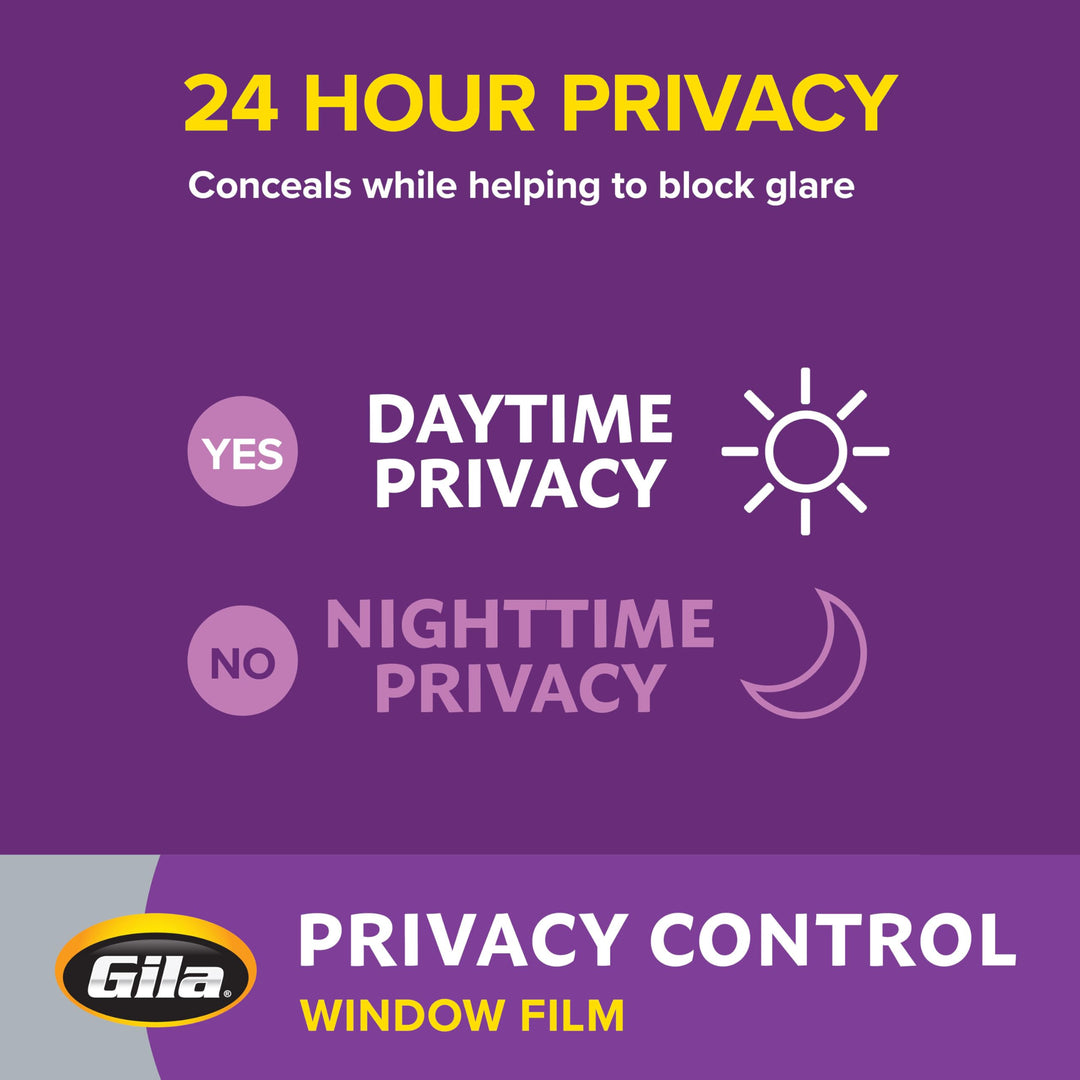 Gila Privacy Mirror Adhesive Residential DIY Window Film Heat Control Glare Control 3ft x 15ft (36in x 180in)