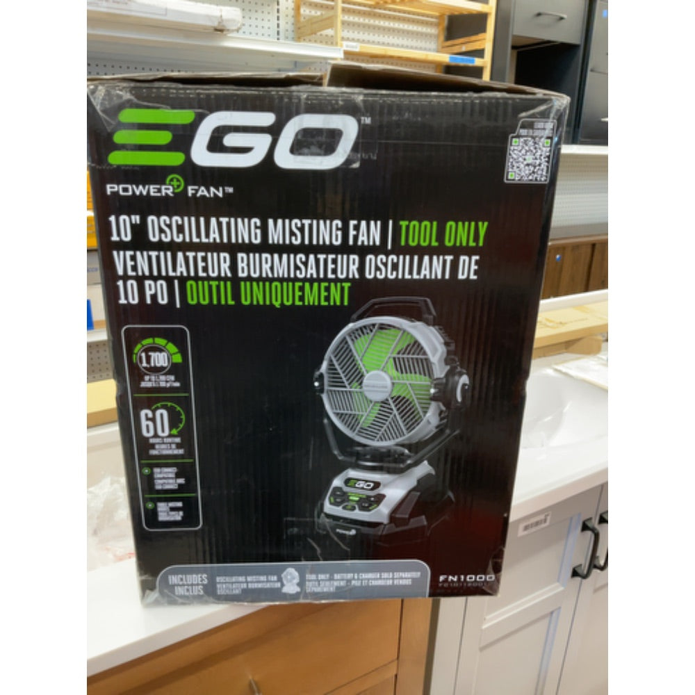 EGO POWER+ Portable Misting Fan, Compact, Outdoor Electric 10" 6 Speed Fan, Battery and Charger Not Included - FN1000