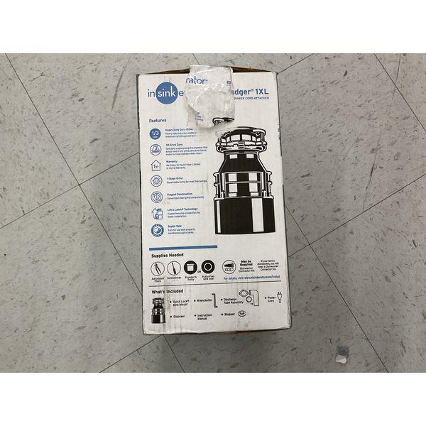 InSinkErator Badger 1XL, 1/3 HP, Standard Series, Durable & Long-Lasting, Power Cord Attached Retail $130.00