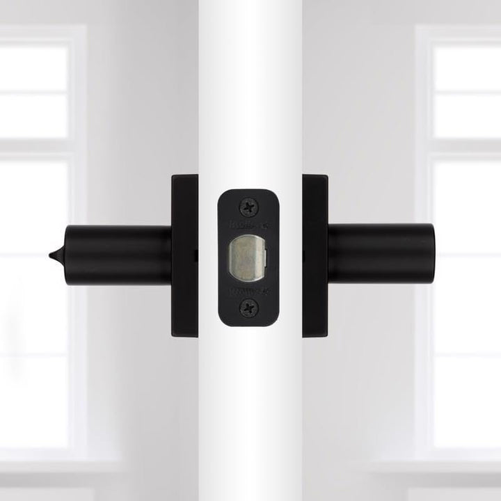 Kwikset Halifax Matte Black Keyed Entry Lever 2-3/4 in.
