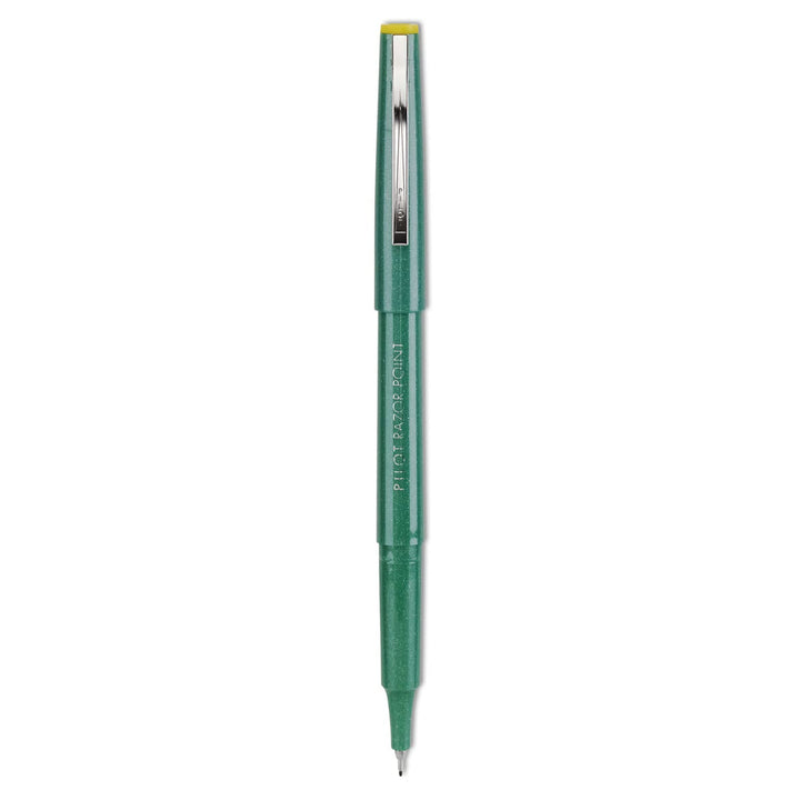 PILOT Razor Point Fine Line Marker Stick Pens, Ultra-Fine Point (0.3mm) Green Ink, 12-Pack (11007)
