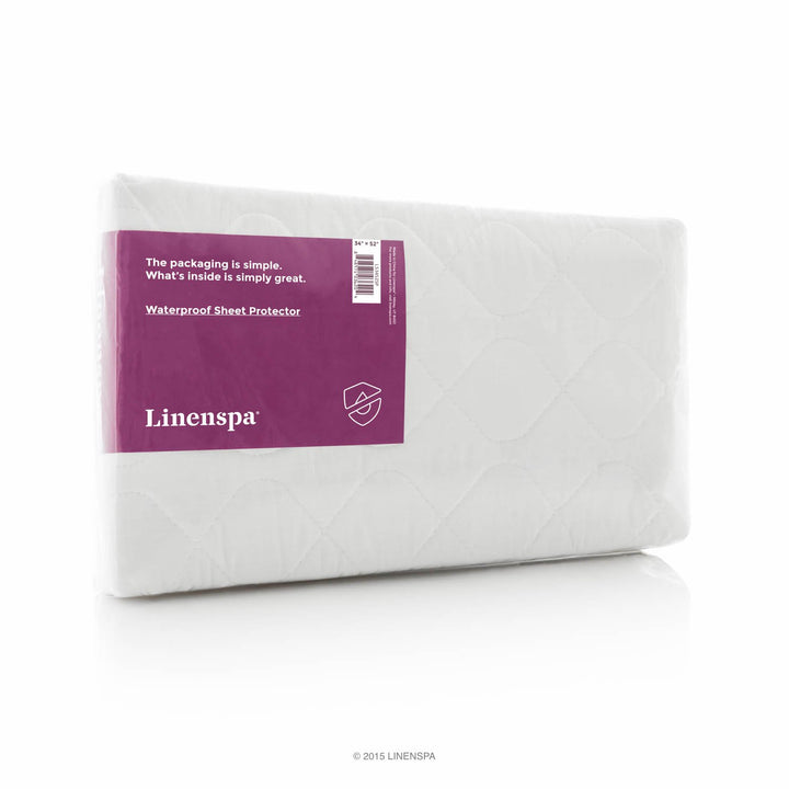 Linenspa Waterproof Mattress Pad â€“ 44" x 52" Non Slip Waterproof Sheet and Mattress Protector â€“ Highly Absorbent, Machine Washable, Quilted â€“ Fits Full & Queen, White