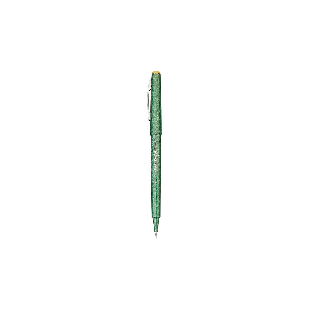PILOT Razor Point Fine Line Marker Stick Pens, Ultra-Fine Point (0.3mm) Green Ink, 12-Pack (11007)