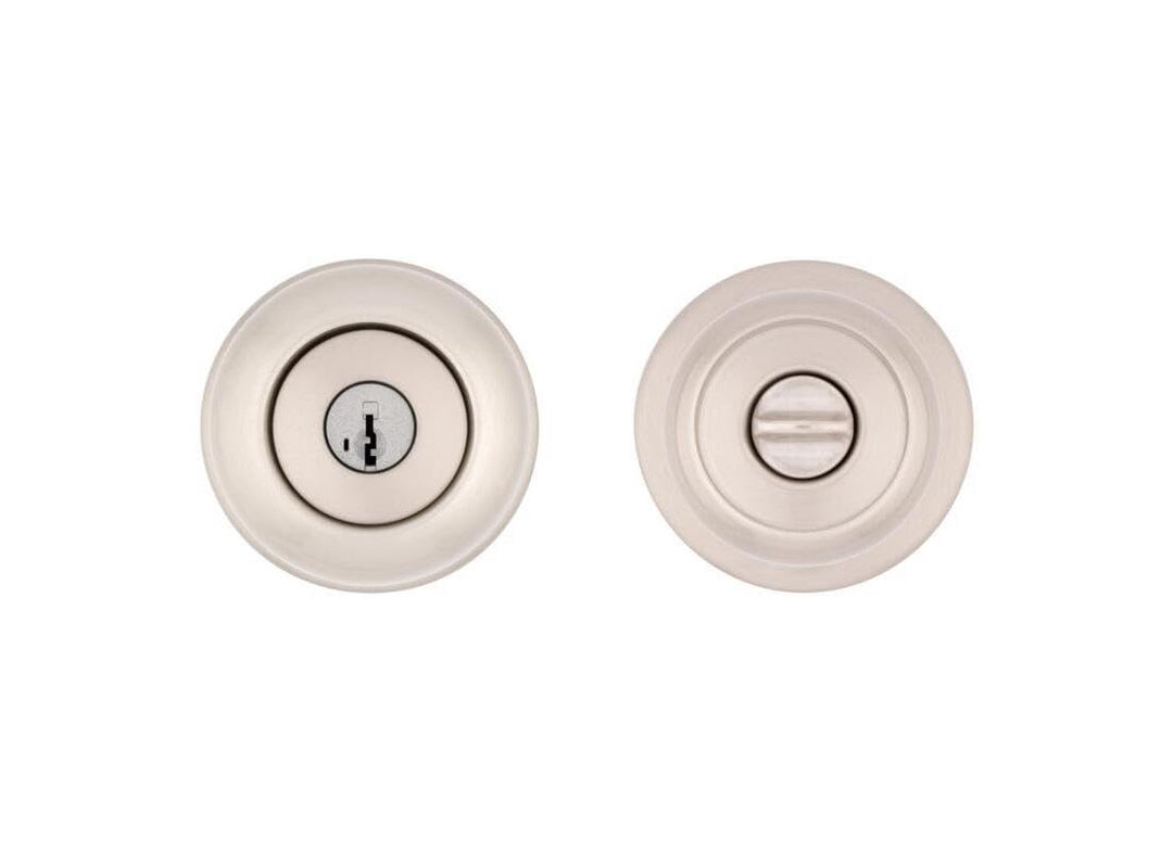 Kwikset SmartKey Security Satin Nickel Entry Knob KW1 2-3/4 in.