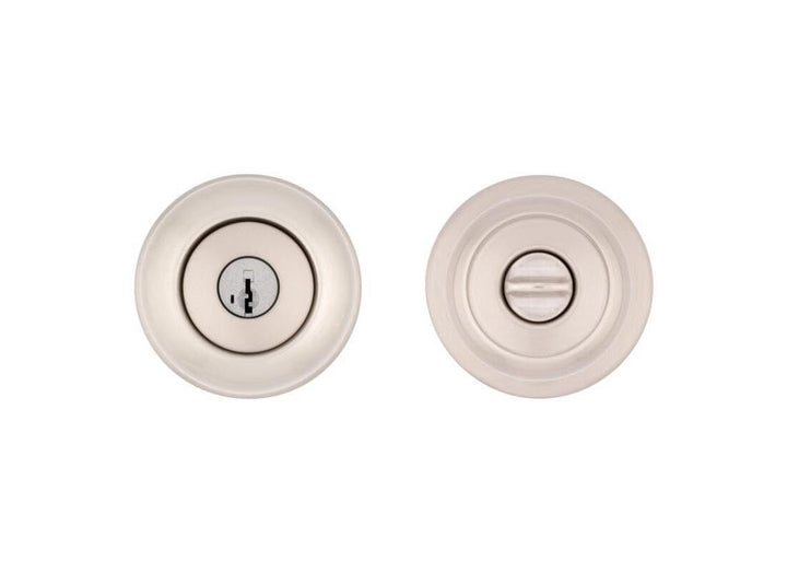 Kwikset SmartKey Security Satin Nickel Entry Knob KW1 2-3/4 in.