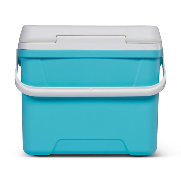 Igloo Updated Laguna 28Qt, 26L Hard Sided Ice Chest Cooler, Insulated, Portable for Beach, Camping, Picnics, Fishing, Boating, Barbecues in Aquamarine/White, Improved Performance Retail $23.38