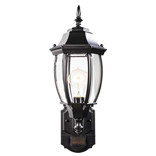 Secure Home Alexandria 18.5-in H Black Motion Activated Outdoor Wall Light Retail $43.00